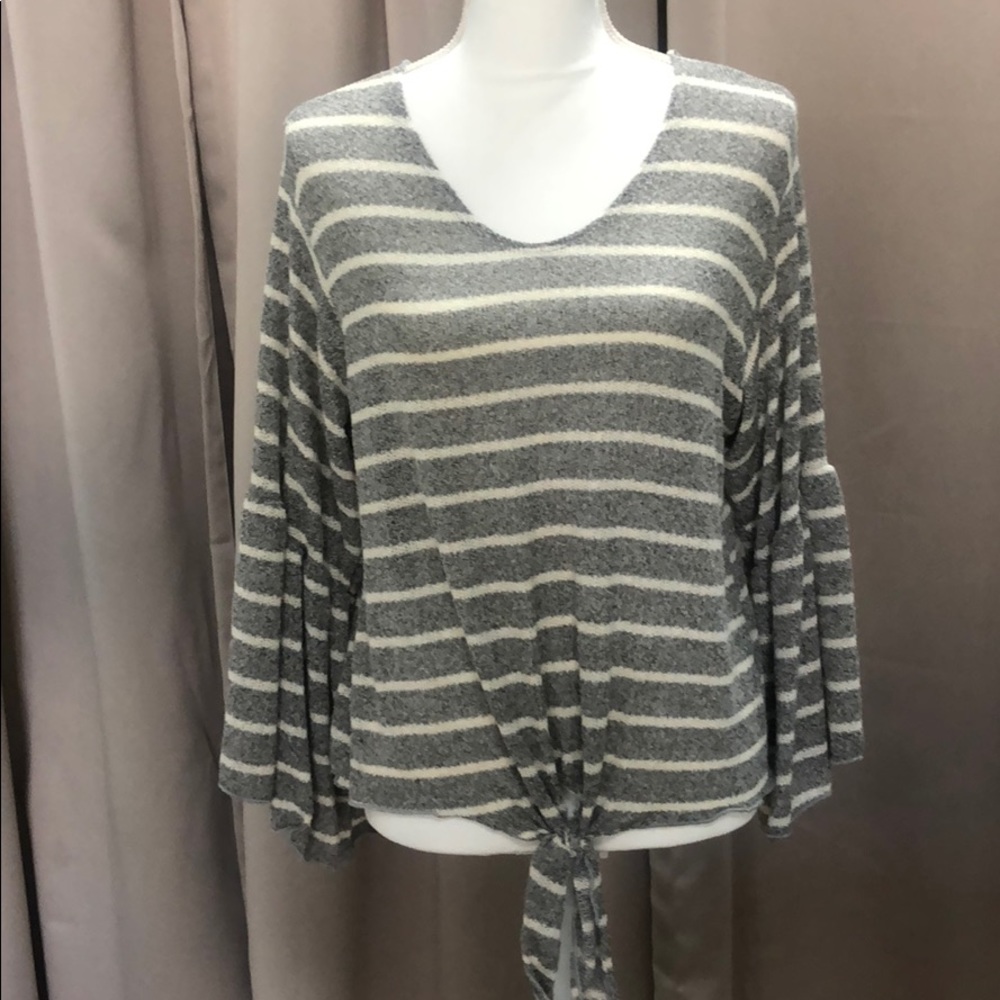 Lavender Field Striped Long Sleeve Shirt